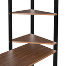 Twin Metal Loft Bed with 2 Shelves and one Desk ,BLACK(Old SKU: MF281206AAB)