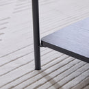 Upholstered Ottoman Coffee Table Foot Rest With Open Storage