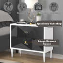 Dubni - Accent Table - White & Black Finish - Atlantic Fine Furniture Inc