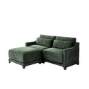Stylish Sofa With Ottoman And Lumbar Pillows, Ergonomic Design