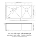 Double Bowl Farmhouse Sink, Stainless Steel Apron Front