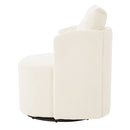 360° Modern Swivel Chair With Upholstered Curved Design