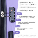 Luggage 4 Piece Lightweight Suitcase With Rotating Wheels With Tsa Lock,