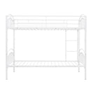 Twin Over Twin Metal Bunk Bed,Divided into Two Beds(White){OLD SKU:MF280424AAK}