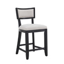 Upholstered Counter Height Bar Stools With Comfy Back (Set of 2)