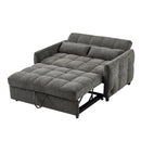 Loveseat Sofa Pull-Out Bed With Adjustable Backrest, 3 USB Ports And 2 Lumbar Pillows For Living Room