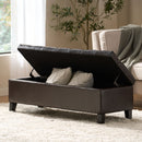 Nebulous - Upholstered Ottoman With Storage And Diamond Tufted Seat - Brown