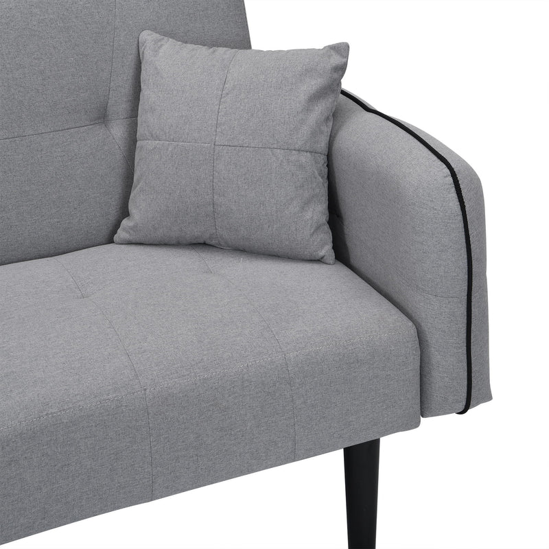 Modern Folding Ottoman Sofa Bed With Stereo System - Gray