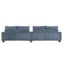 Modern 4 Seater Corduroy Sofa Couch With USB Ports And Hidden Storage