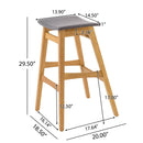 Modern Bar Stool Set With Upholstered Seating