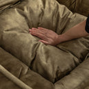 Upholstered Human Dog Bed And Pets, Bean Bag Floor Sofa With Massage Pillow, 5 Adjustable Positions & 2 Soft Pillows