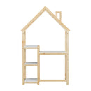 House-Shaped Wooden Writing Desk, Kids Study Table, Bookshelf & Toy Storage