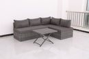 Patio Sofa With Cushions - Gray