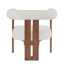 Modern Upholstered Round Arm Accent Chair With Velvet Upholstery