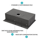 Drop In Kitchen Sink With Workstation, 16 Gauge - Brushed Nickel