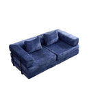 Convertible Floor Sofa Bed With Pillow Back Support Armrest