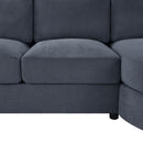Modern L-Shaped Sectional Sofa With Curved Chaise, USB Ports, And Side Storage Pockets