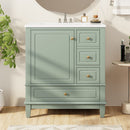 Freestanding Bathroom Vanity With Sink, Soft Close Door, 3 Drawers