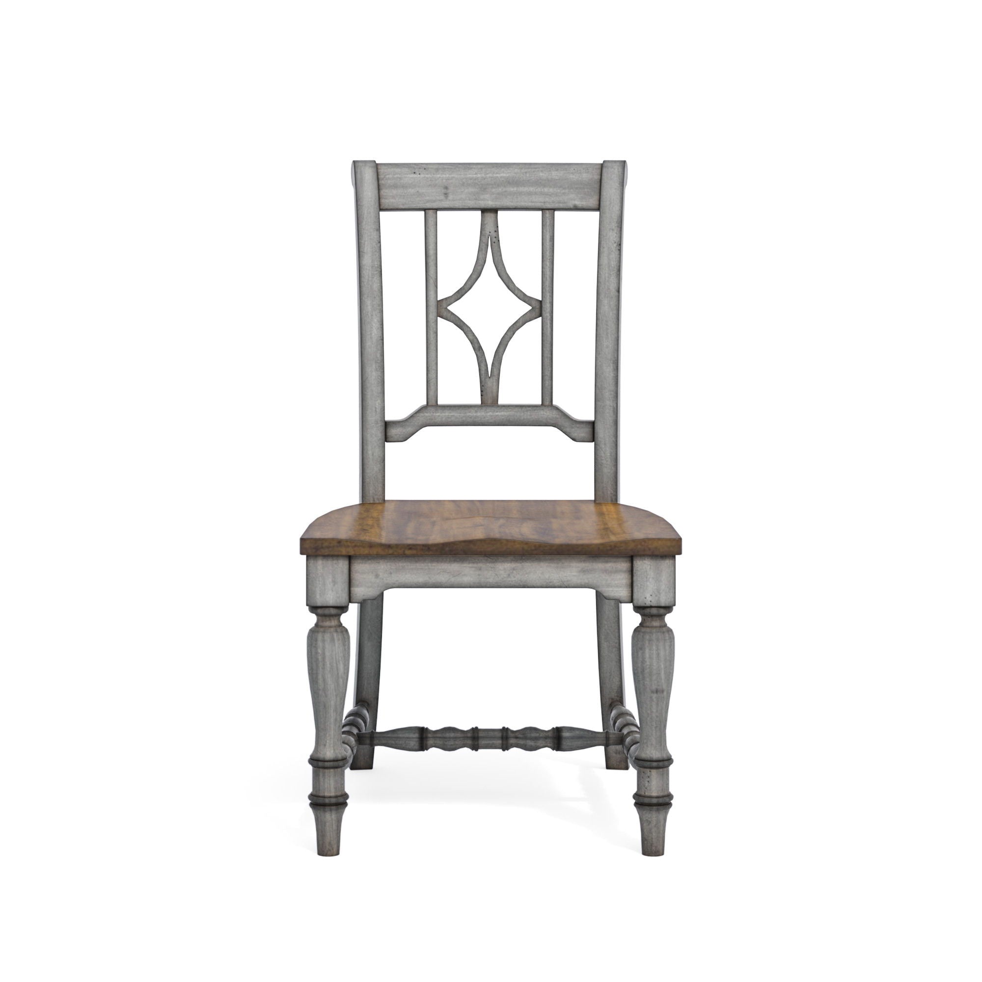 Plymouth - Dining Chair (Set of 2) - Gray / Dark Brown