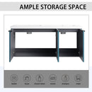 Contemporary Wall Mounted Bathroom Vanity With Resin Double Sink