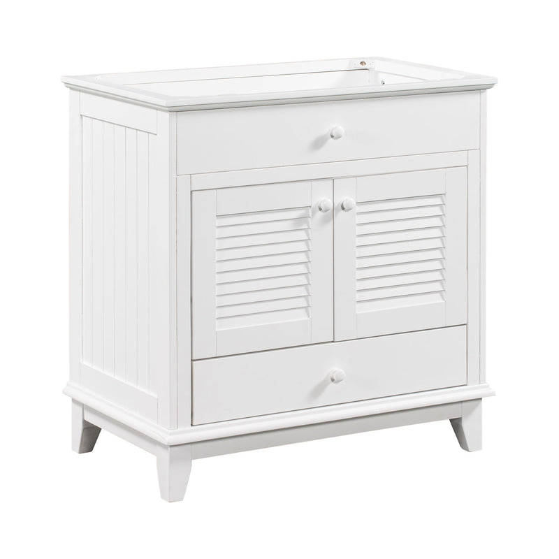 Bathroom Vanity Base Without Sink, Bathroom Cabinet With Two Doors And One Drawer - White