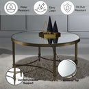 Aditya - Coffee Table - Mirrored & Antique Brass