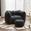 Soft Chenille Bean Bag Chair With High Resilient Foam