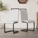 Modern Dining Chairs With High Back Upholstered Design Metal Legs
