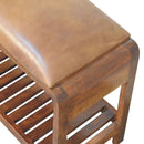 Buffalo - Slatted Square Bench - Brown