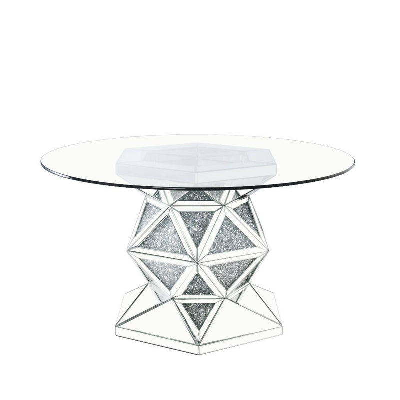 Noralie - Dining Table - Mirrored & Faux Diamonds - 30"