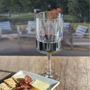 Leadingware Rainbow Diamond Plastic Wine Glasses (Set of 4), Unbreakable Bpa Free Acrylic, 16Oz - Clear
