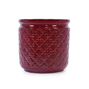 3 Pieces Ceramic Flowerpot, Planter For Patio & Garden Or Windowsills - Bean Paste Red