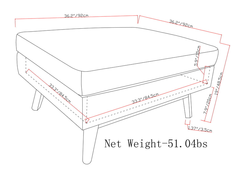 Owen - Multifunctional Square Coffee Table Storage Ottoman