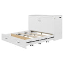 Murphy Bed With Drawer And A Set Of Sockets & USB Ports, Pulley Structure Design