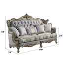 Miliani - Sofa With 5 Pillows - Fabric & Antique Bronze