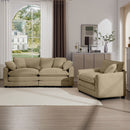 Elegant Corduroy Oversized Sectional Sofa Set With Deep Seats And Flexible Layout