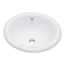 Semi Recessed Bathroom Sink With Countertop Vessel Design, 17" X 15.5" - White