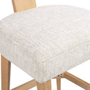 Penny - Round Arched Upholstered Counter Stool (Set of 2) - Travertine Beige