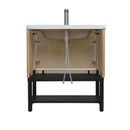 Modern Freestanding Bathroom Vanity With Ceramic Sink, Hot And Cold Faucet, Storage Cabinet & Open Shelf