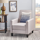 Grey Linen Push Back Chair for Elegant Home Décor