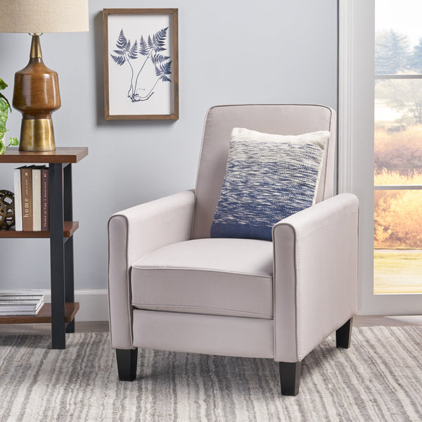 Grey Linen Push Back Chair for Elegant Home Décor