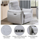 Eastre - Power Motion Recliner With USB Port - Beige Chenille