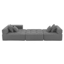 Free Combination L Shaped Modular Sectional, Minimalist Floor Couch Set, Convertible Foam Filled Cloud Compressed Couch For Living Room