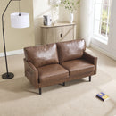 Mid Century Modern Loveseat Sofa With USB Ports, Removable Pillow Cover