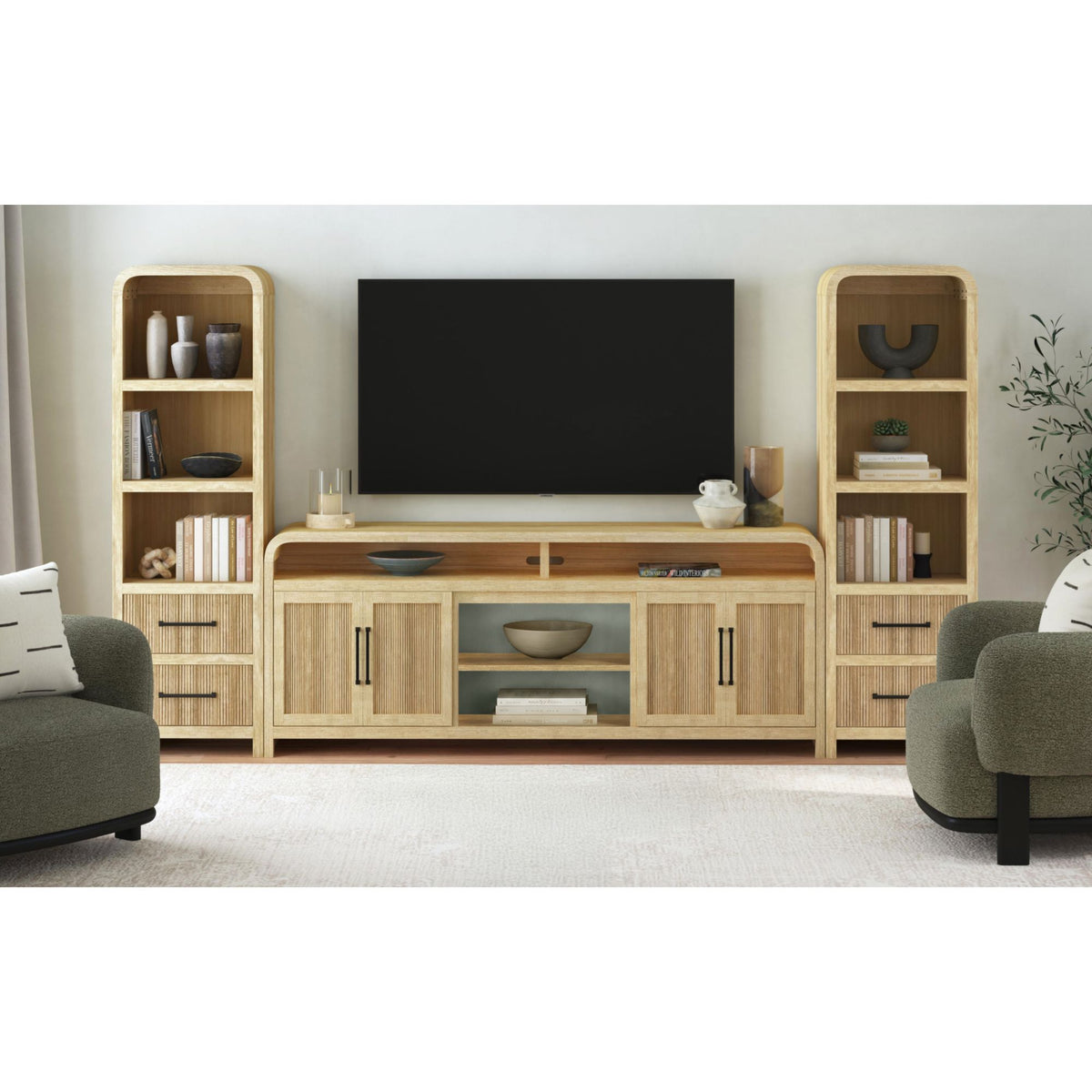 Ridgemont Entertainment Unit With 82" TV Console in Black by Elements International, view 31