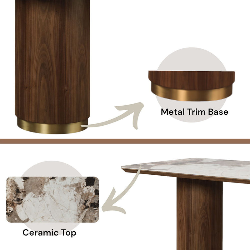 Willene - Dining Table With Ceramic Top