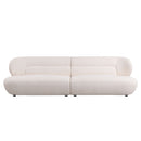 Modern Fashion Yp40116W Circular Curve Design Sofa, 4 Seater For Office & Bedroom - White