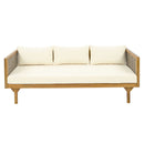 Claremont - 3 Seater Daybed Teak Acacia Wood Water Resistant Cushions