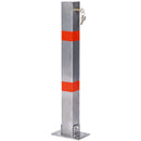 Square Parking Bollard Pole Barrier With Lock For Car Parking Protection And Home Garage Street Decor