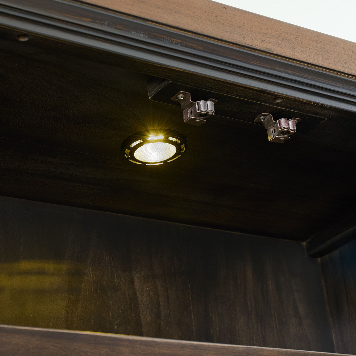 Montrose Server And Hutch With LED Light in Espresso And Brown by Elements International, view 14